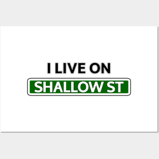 I live on Shallow St Posters and Art